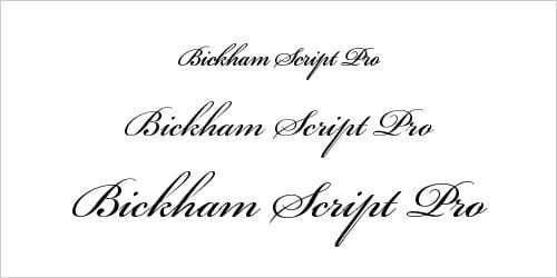 Bickham Script Pro for Professional Graphic Design